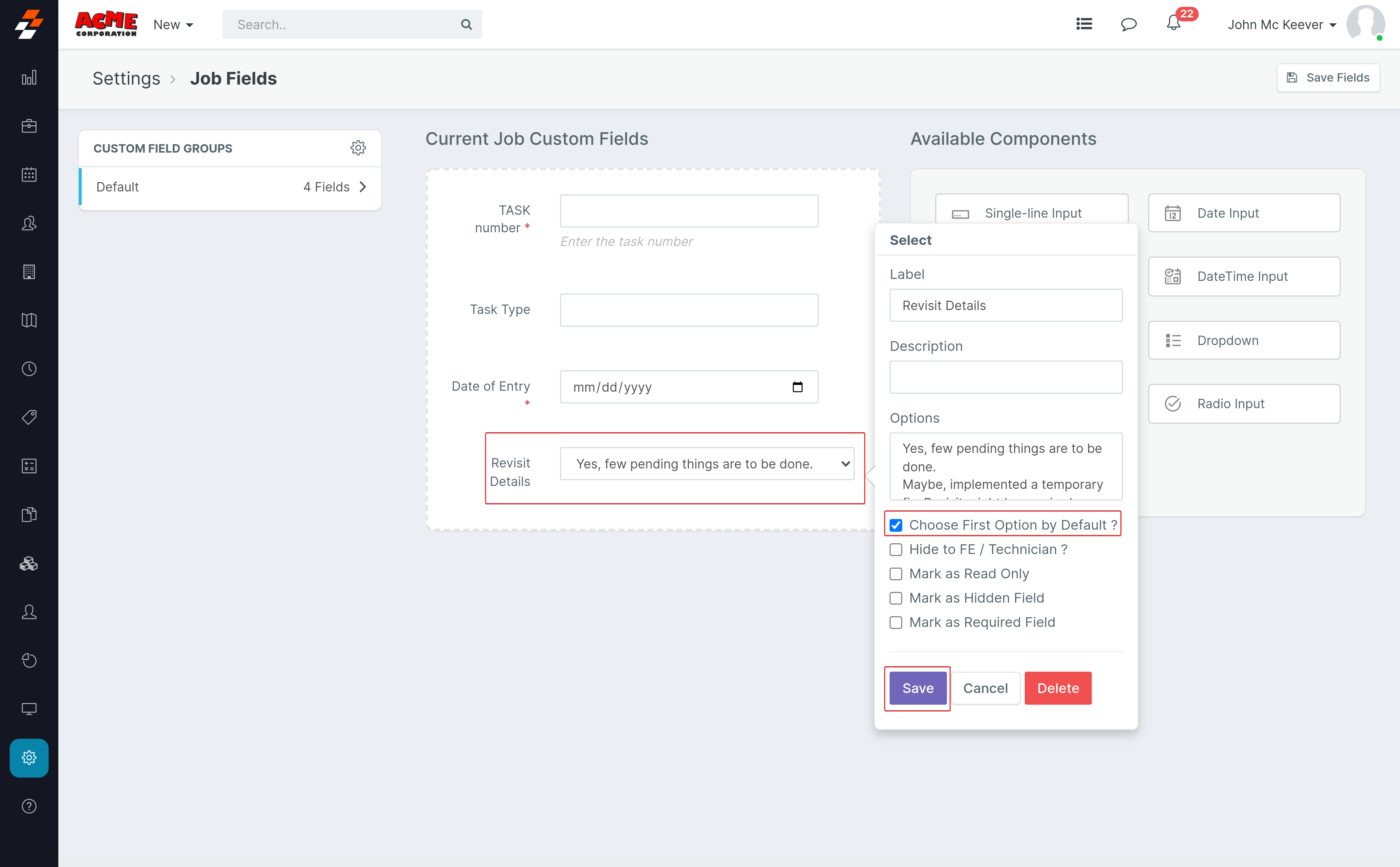 How to Create a Job Checklist and custom job fields?