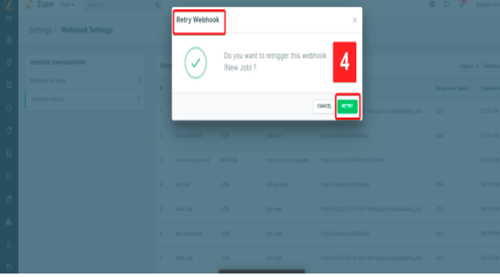 How To Retry A Failed Webhook?