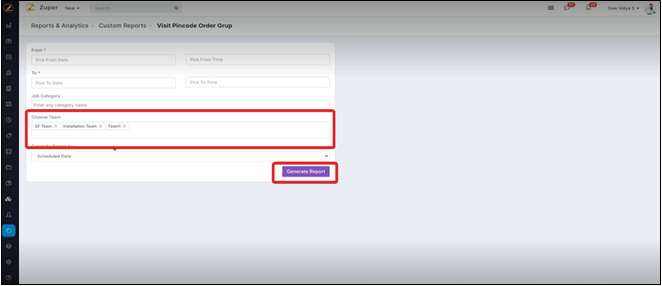 How to use the multi-picker option for the job custom reports?