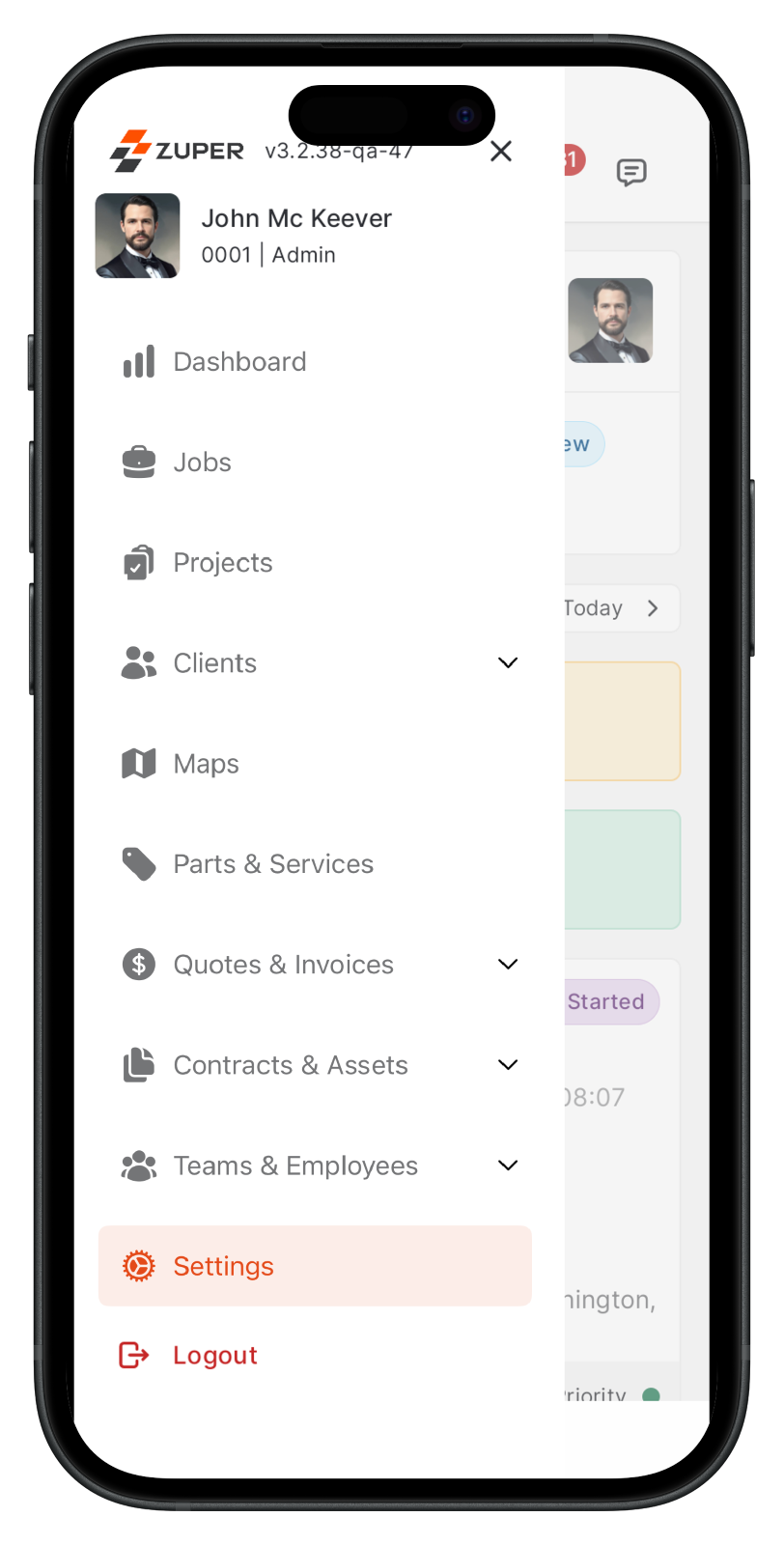 A black cell phone with white text

Description automatically generated